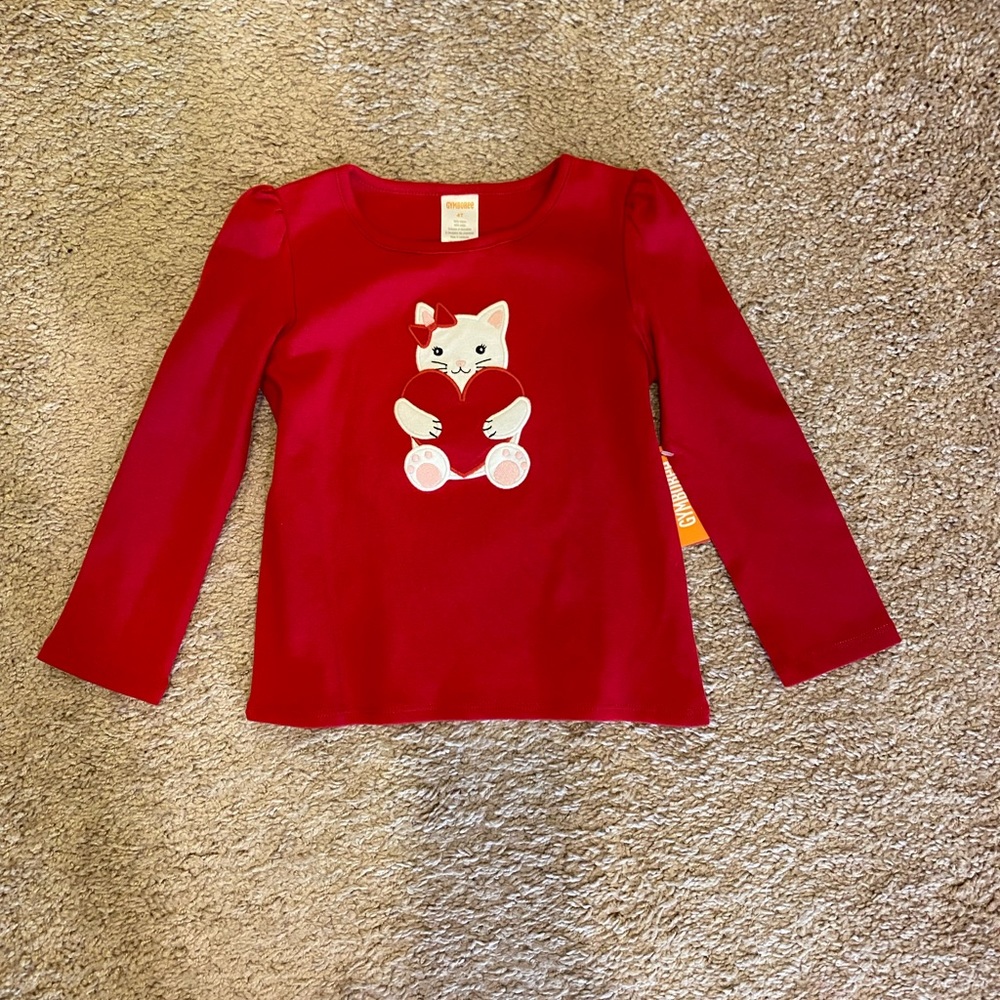 Gymboree Kitty with Heart Shirt